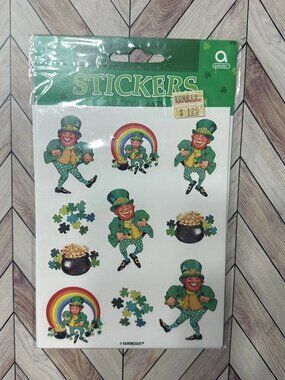 Vintage Amscan St Patrick’s Day Leprechaun Stickers - New Sealed